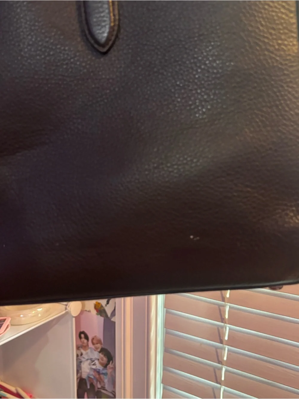 Coach Black Leather Zip-Top briefcase